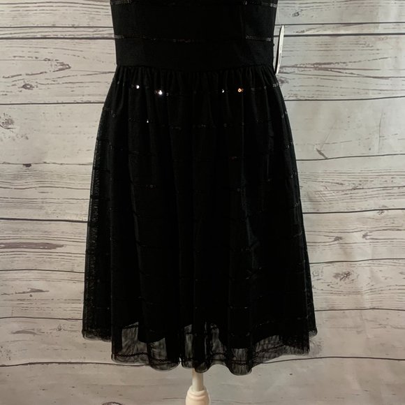 NWT JESSICA SIMPSON Sleeveless Black Sequin Dress - Picture 3 of 6